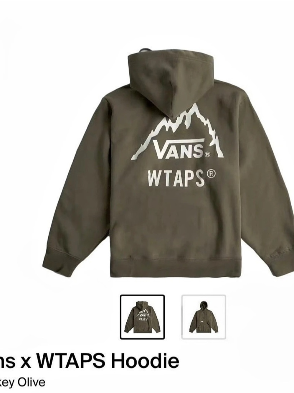 Vans x WTAPS Pullover Hoodie Smokey Olive